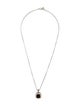 David Yurman Garnet & Diamond Albion Pendant Necklace