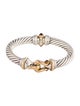 David Yurman Garnet Buckle Classic Cable Bracelet
