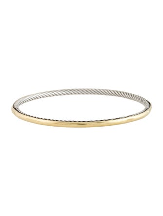 David Yurman Two-Tone Cable Bangle Bracelet