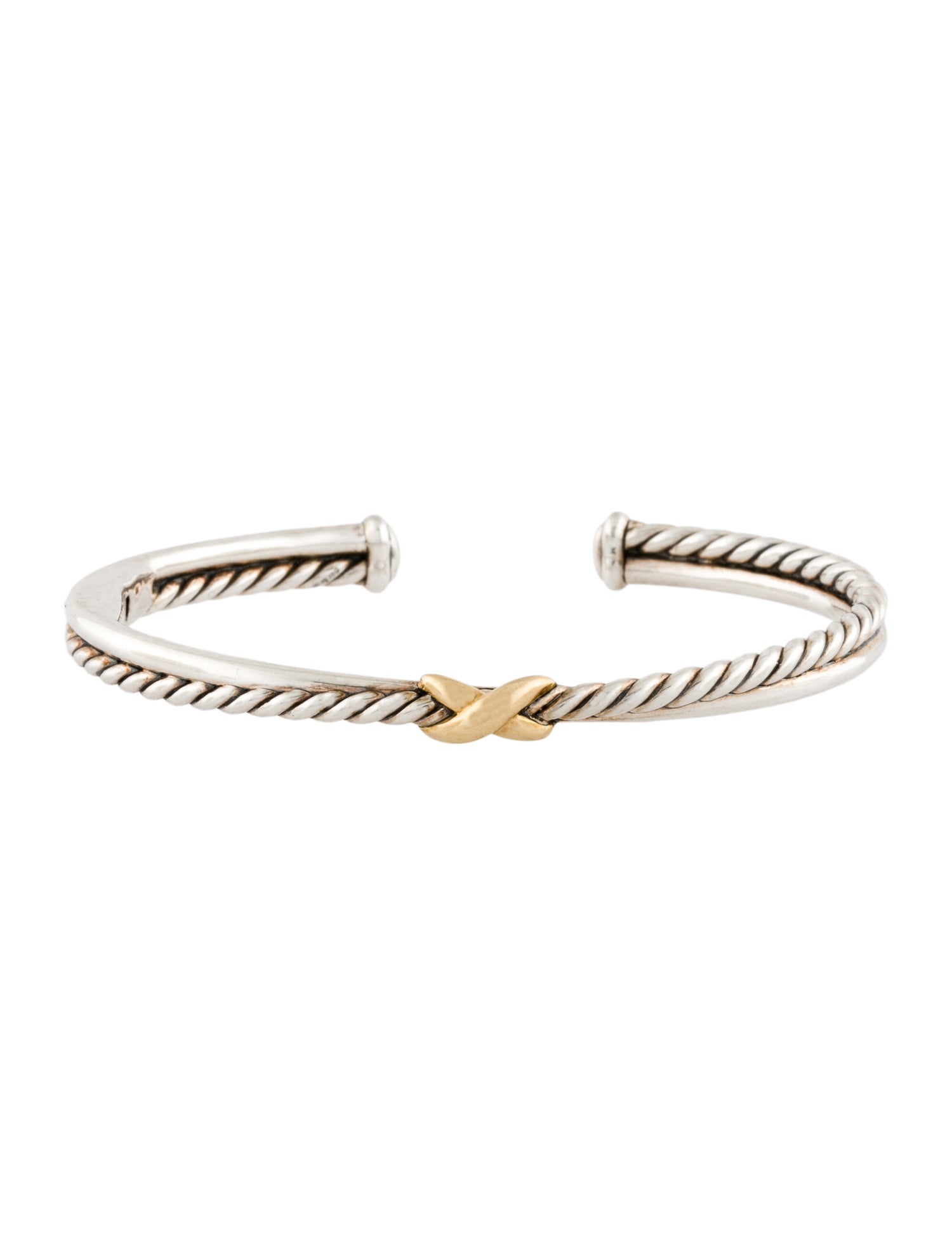 David Yurman Two-Tone Petite X Center Station Bracelet
