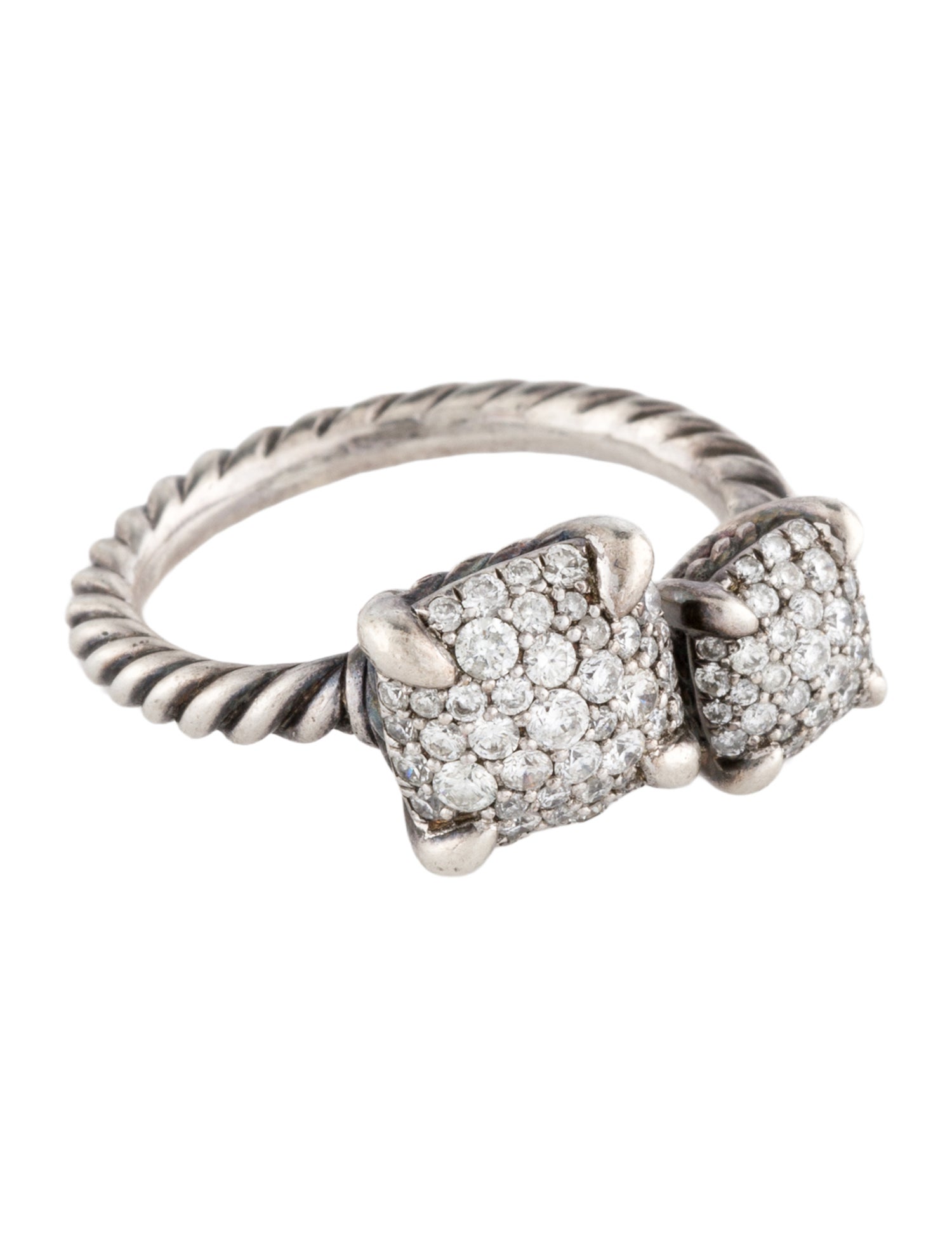 David Yurman Diamond Chatelaine Bypass Ring