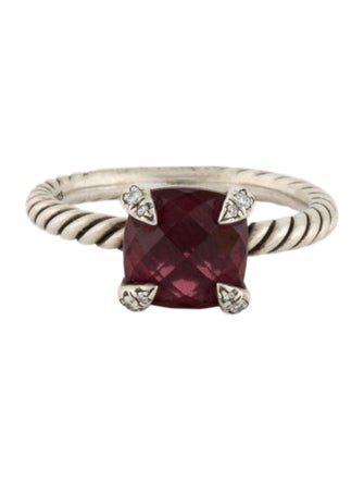 David Yurman Rhodolite & Diamond Châtelaine Cocktail Ring