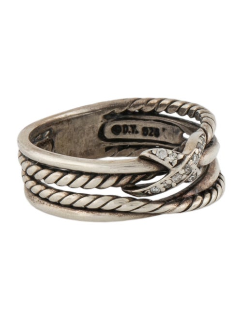 David Yurman Diamond X Crossover Ring