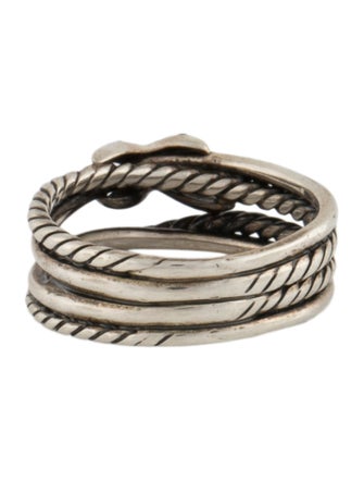 David Yurman Diamond X Crossover Ring