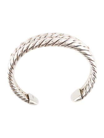 David Yurman Diamond Pure Form Cuff Bracelet