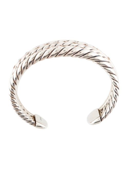 David Yurman Diamond Pure Form Cuff Bracelet
