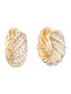 David Yurman 18K Diamond Sculpted Cable Hoop Earrings