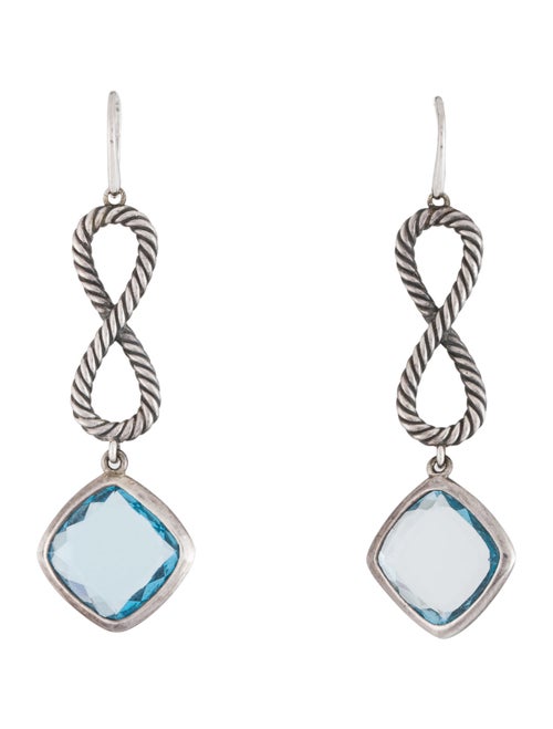 David Yurman Topaz Infinity Drop Earrings