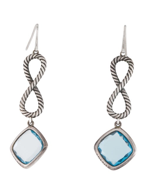 David Yurman Topaz Infinity Drop Earrings