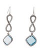 David Yurman Topaz Infinity Drop Earrings