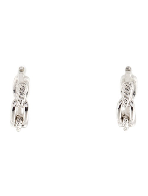 David Yurman 18K Diamond Stax Huggie Earrings