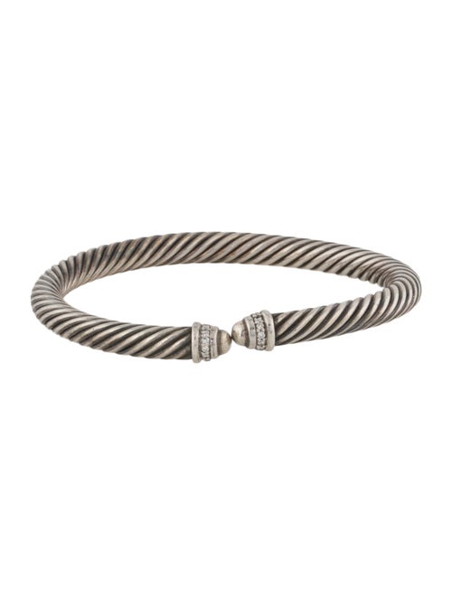 David Yurman Diamond Cable Cuff Bracelet
