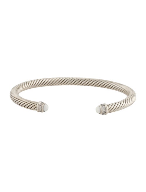David Yurman Chalcedony & Diamond Classic Cable Bracelet