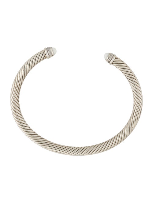 David Yurman Chalcedony & Diamond Classic Cable Bracelet