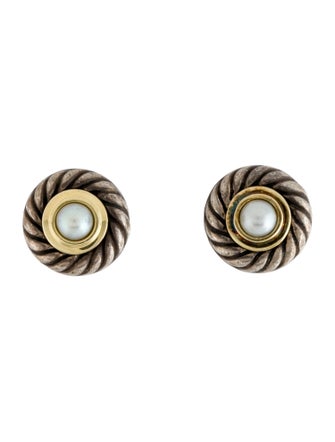 David Yurman Pearl Cookie Stud Earrings