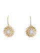 David Yurman 18K Diamond Starburst Drop Earrings