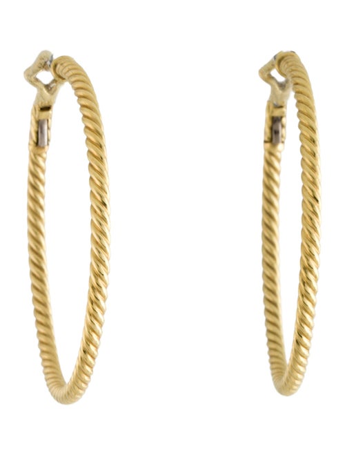 David Yurman 18K Cable Classics Hoop Earrings