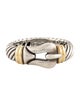 David Yurman Two-Tone Sculpted Cable Buckle Bracelet