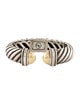 David Yurman Two-Tone Sculpted Cable Hinged Bracelet