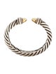 David Yurman Two-Tone Sculpted Cable Hinged Bracelet