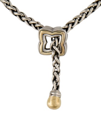 David Yurman Two-Tone Quatrefoil Lariat Necklace