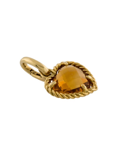 David Yurman 18K Citrine Cable Heart Pendant