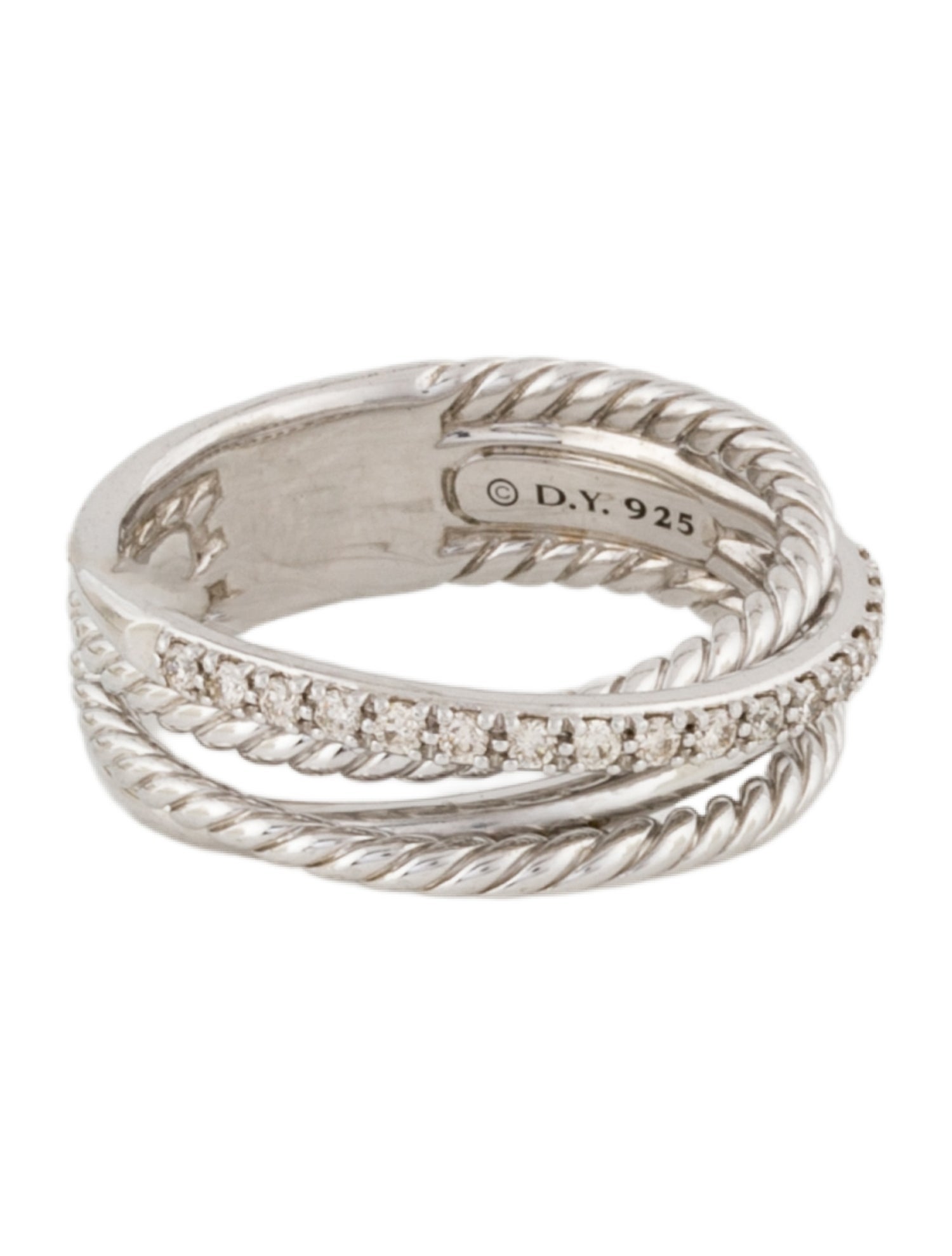 David Yurman Diamond Crossover Band