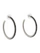 David Yurman Diamond Midnight Mélange Large Hoop Earrings