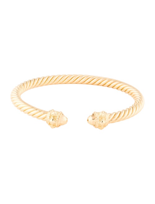David Yurman 18K Renaissance Cablespira Cuff Bracelet