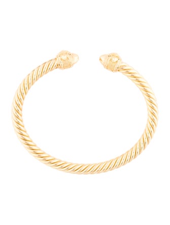 David Yurman 18K Renaissance Cablespira Cuff Bracelet