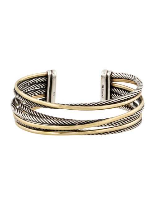 David Yurman Two-Tone Crossover Cuff Bracelet