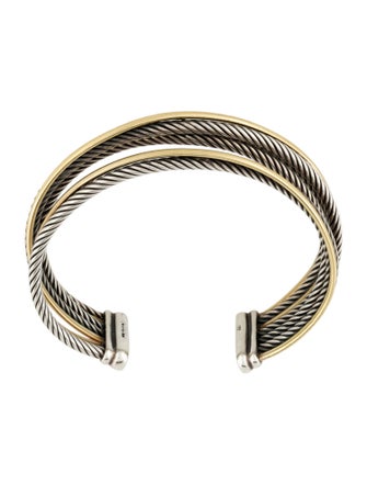 David Yurman Two-Tone Crossover Cuff Bracelet
