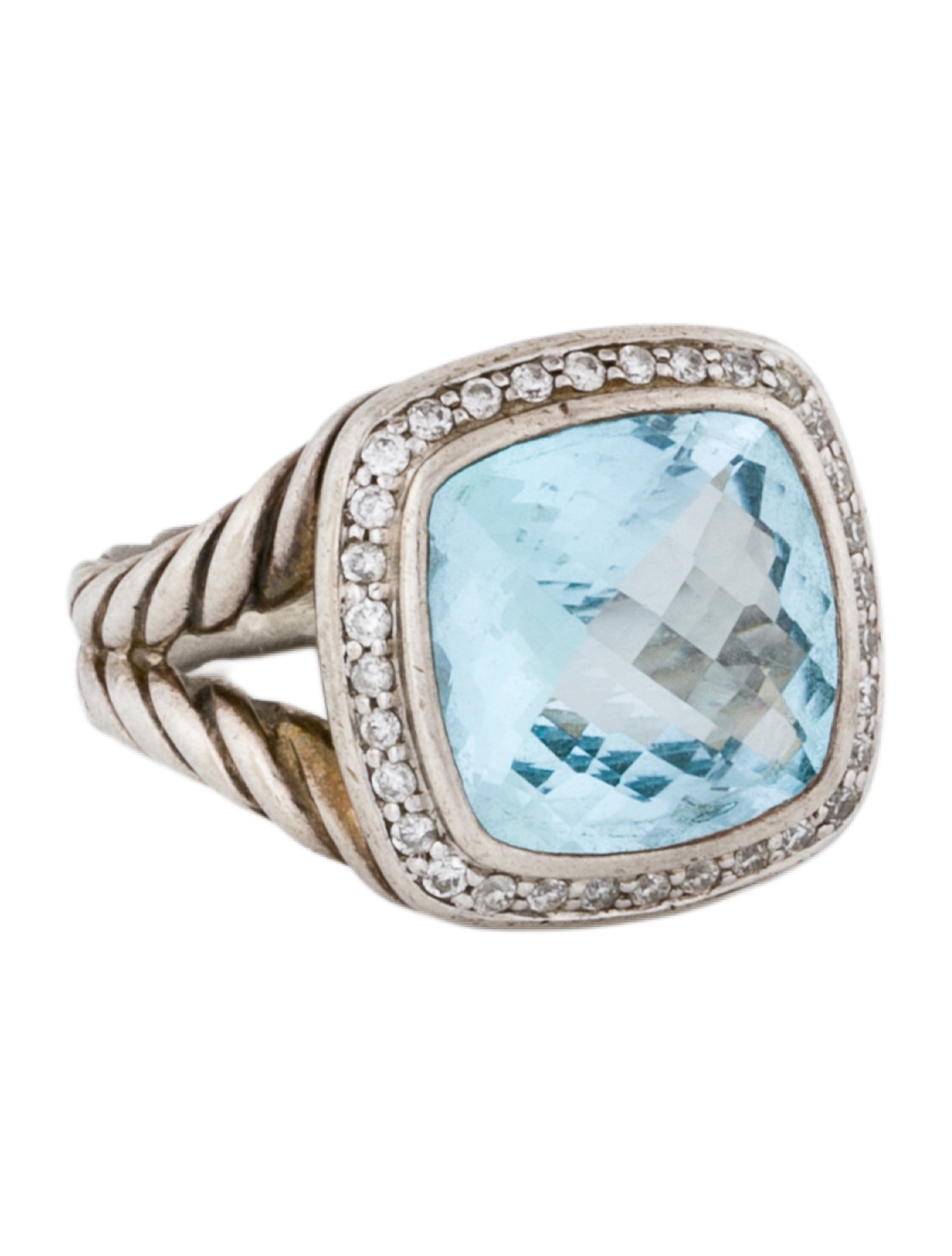 David Yurman Topaz & Diamond Albion Cocktail Ring