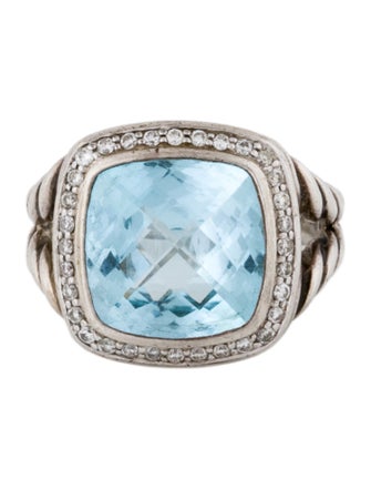 David Yurman Topaz & Diamond Albion Cocktail Ring
