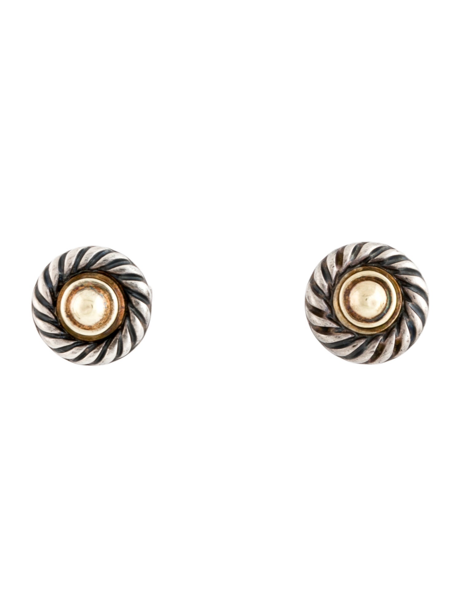 David Yurman Two-Tone Cookie Stud Earrings