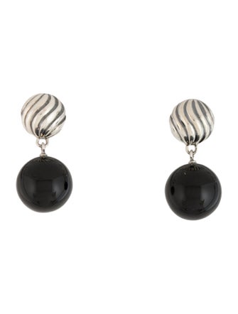 David Yurman Onyx Elements Drop Earrings