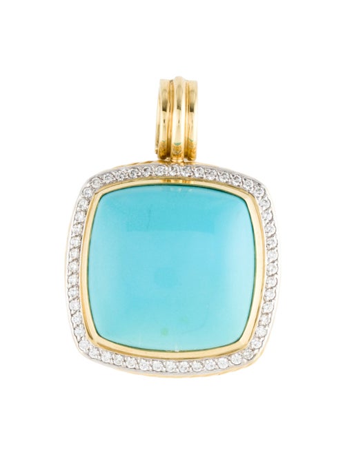 David Yurman 18K Turquoise & Diamond Albion Pendant