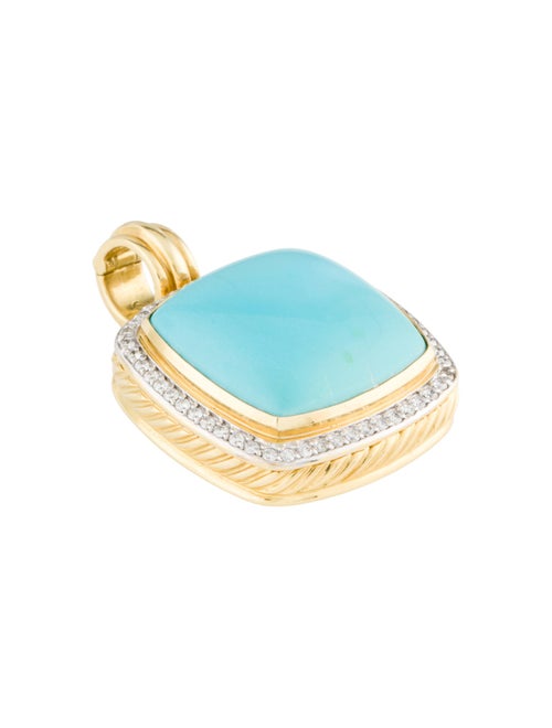 David Yurman 18K Turquoise & Diamond Albion Pendant