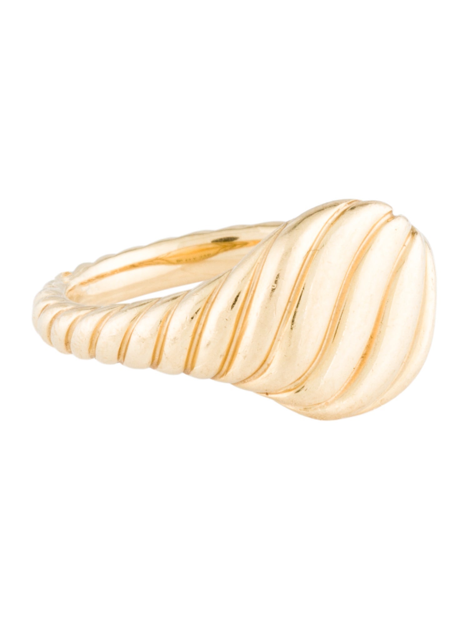 David Yurman 18K Sculpted Cable Pinky Ring