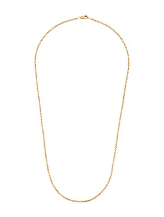 David Yurman 18K Box Chain Necklace