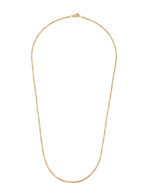 David Yurman 18K Box Chain Necklace