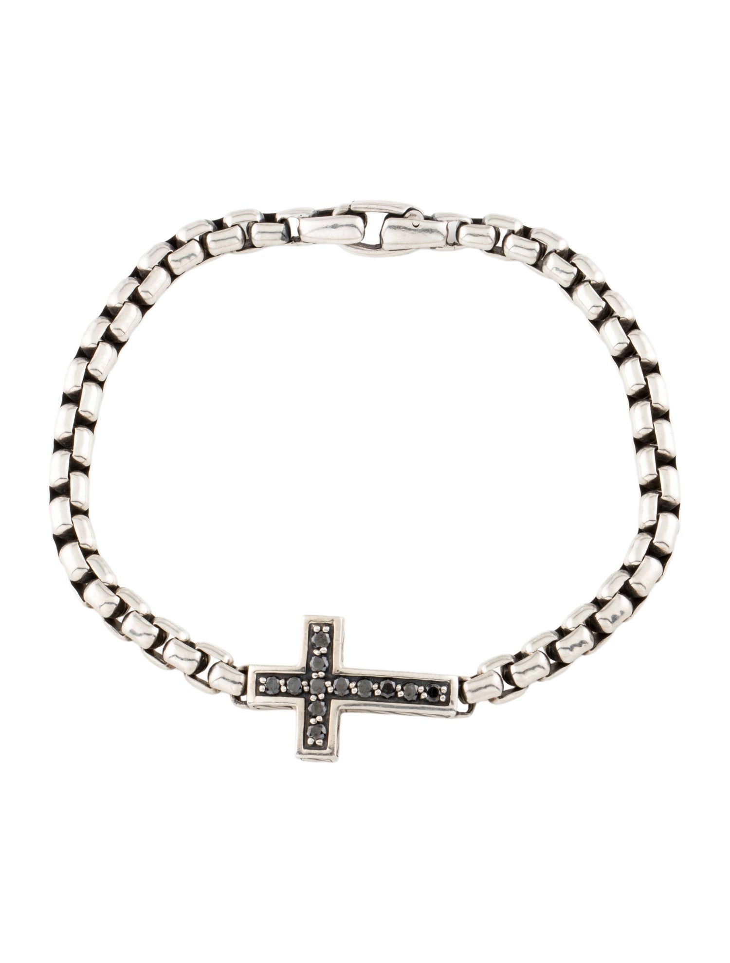 David Yurman Diamond Cross Station Bracelet