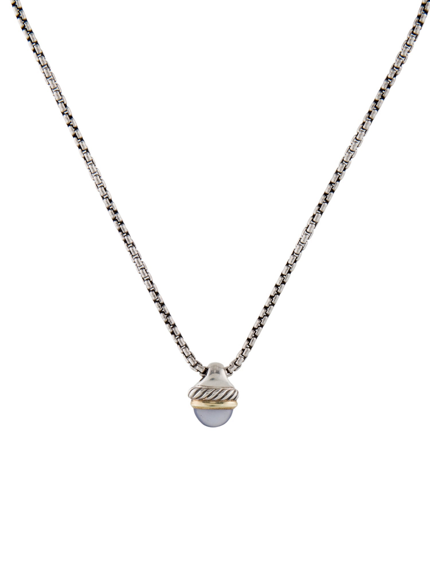 David Yurman Chalcedony Acorn Pendant Necklace