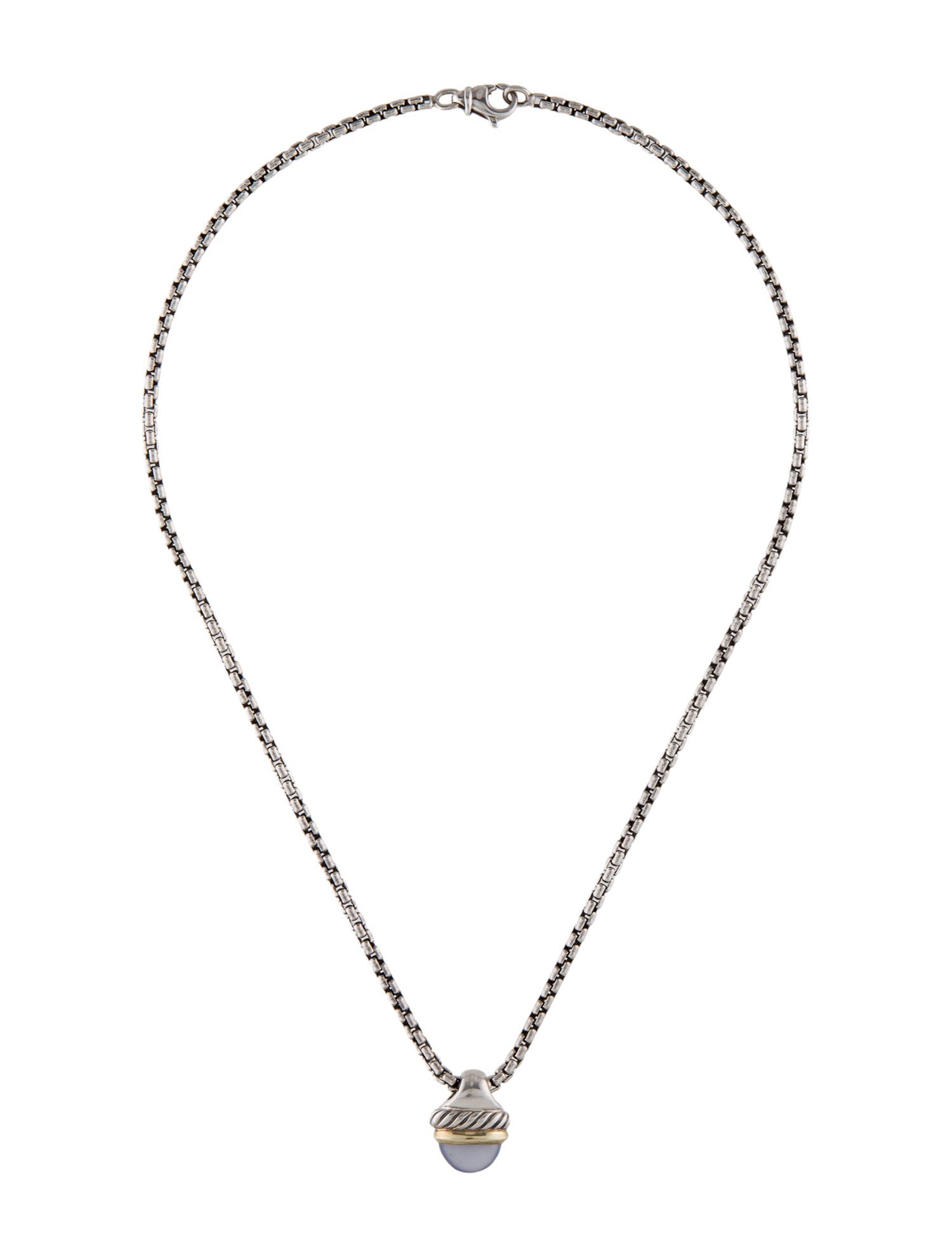 David Yurman Chalcedony Acorn Pendant Necklace
