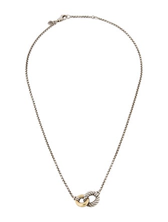 David Yurman Two-Tone Belmont Double Curb Link Necklace