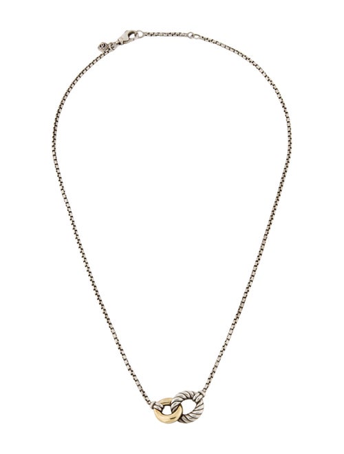 David Yurman Two-Tone Belmont Double Curb Link Necklace