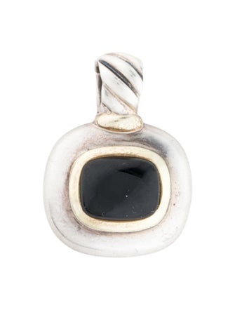 David Yurman Onyx Albion Enhancer Two-Tone Pendant