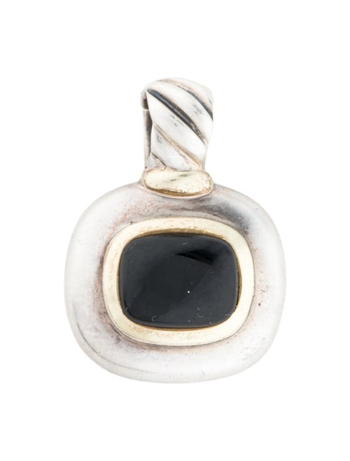 David Yurman Onyx Albion Enhancer Two-Tone Pendant