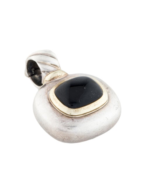 David Yurman Onyx Albion Enhancer Two-Tone Pendant