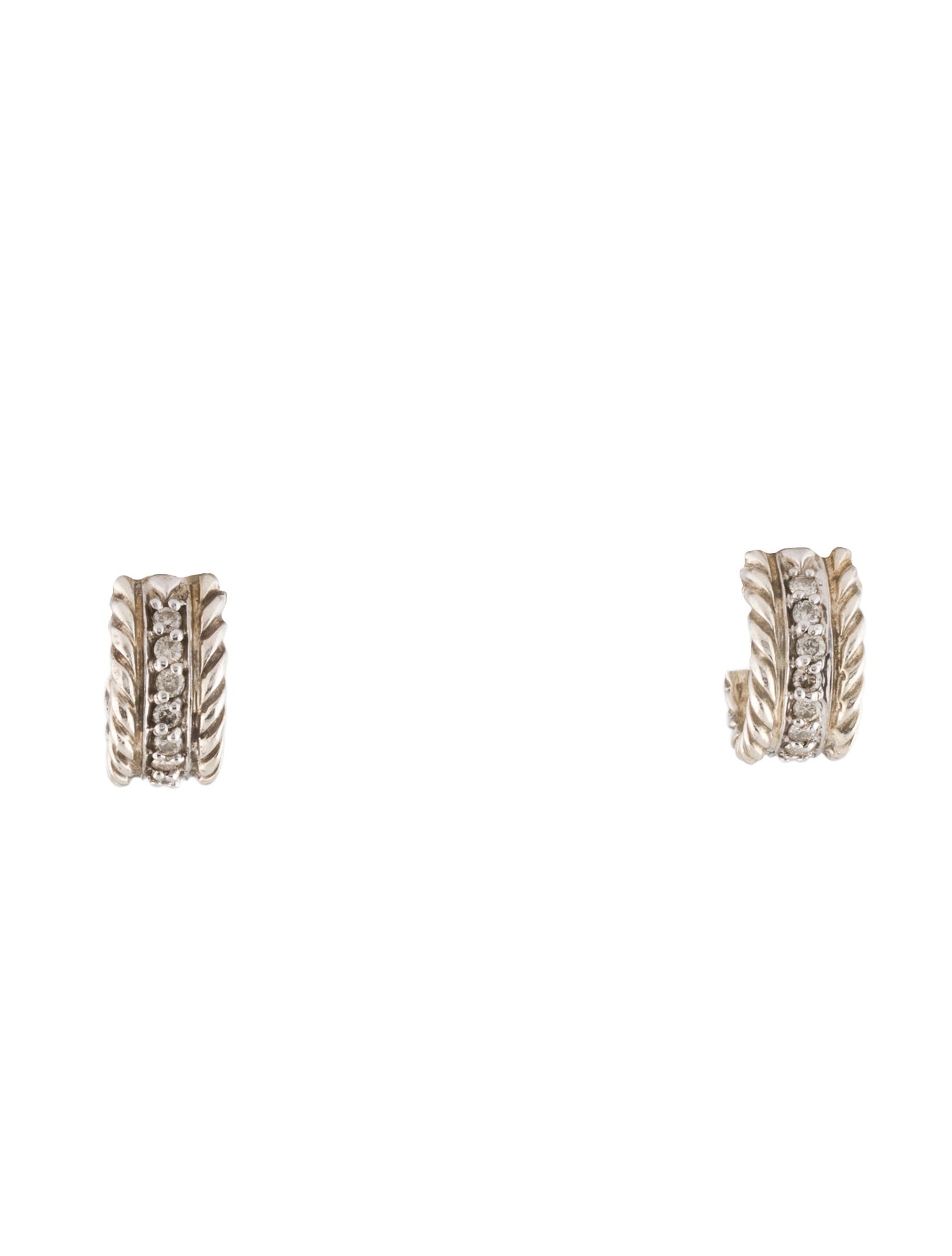 David Yurman Diamond Cable Collectibles® Huggie Earrings
